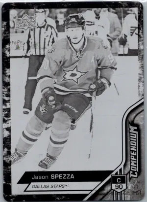 2016-17 UD Compendium Hockey Series 3 Jason Spezza Black Printing Plate #670