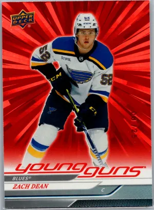 2024-25 Upper Deck Series 1 Zach Dean Young Guns Outburst Red Rookie #213