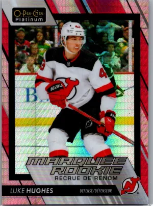 2023-24 Upper Deck OPC Platinum Luke Hughes Marquee Rookie Red Prism /199 #204