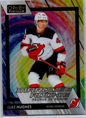 2023-24 Upper Deck OPC Platinum Luke Hughes Marquee Rookies Rainbow Color Wheel