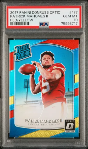 2017 Panini Donruss Optic Patrick Mahomes Ii Red/Yellow