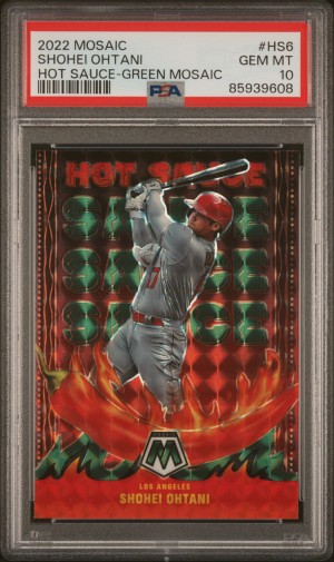 2022 Panini Mosaic Shohei Ohtani Hot Sauce Green Mosaic #HS6 PSA 10 GEM MT