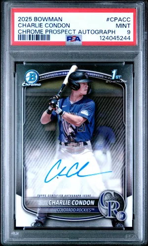 2025 Bowman Chrome Prospect Autographs Charlie Condon