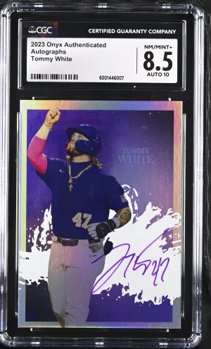 2023 Onyx Authenticated Autographs Tommy White CGC 8.5