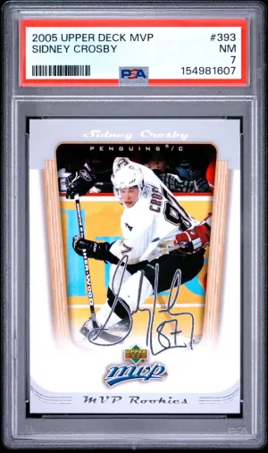 2005 Upper Deck MVP #393 Sidney Crosby RC PSA 7