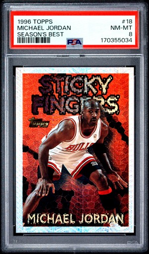 1996 Topps Season's Best Michael Jordan Season's Best PSA 8