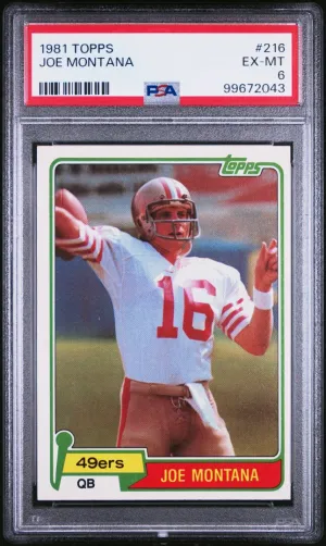 1981 Topps Joe Montana PSA 6 #216
