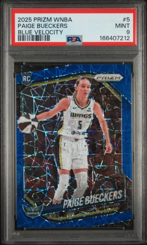 2025 Panini Prizm WNBA Paige Bueckers RC Blue Velocity PSA 9 #5