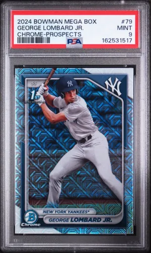 2024 Bowman Mega Box Chrome Prospects George Lombard Jr. PSA 9 #79