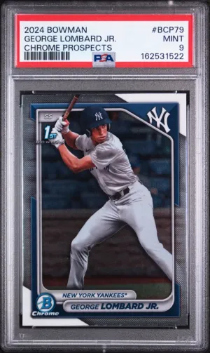 2024 Bowman Chrome Prospects George Lombard Jr. PSA 9 #BCP79