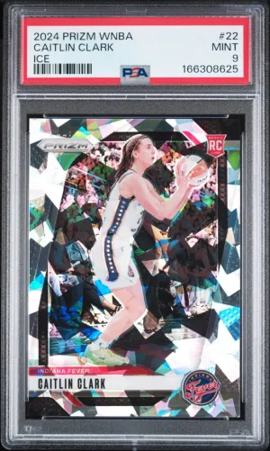 2024 Panini Prizm WNBA Caitlin Clark RC Ice PSA 9 #22