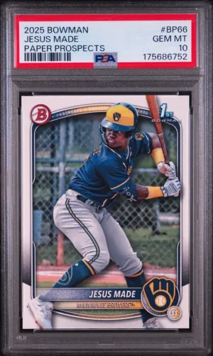 2025 Bowman Paper Prospects Jesus Made PSA 10 #BP66