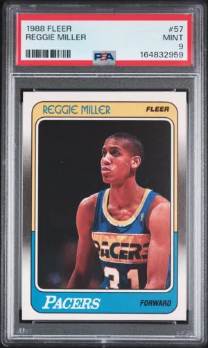 1988 Fleer Reggie Miller RC PSA 9 #57