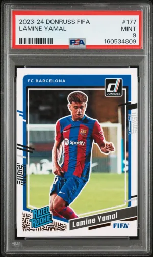 2023-24 Panini Donruss FIFA Lamine Yamal RC PSA 9 #177