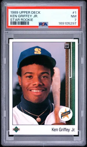 1989 Upper Deck Ken Griffey Jr. RC Star Rookie PSA 7 #1