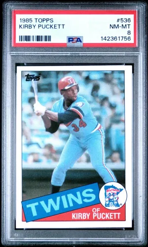 1985 Topps Kirby Puckett RC PSA 8 #536