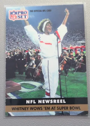 1991 Pro Set Whitney Houston NFL Newsreel #350