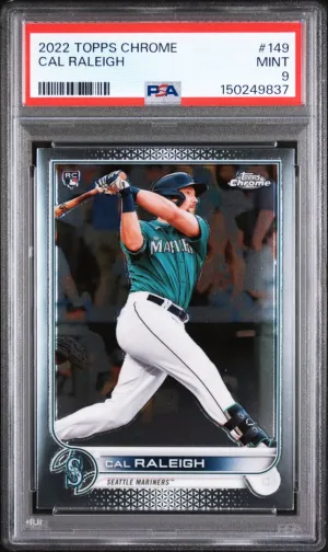 2022 Topps Chrome Cal Raleigh RC PSA 9 #149