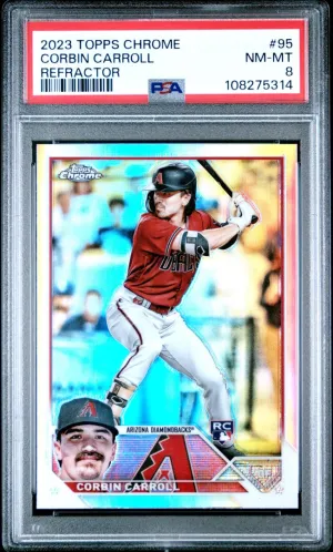 2023 Topps Chrome Corbin Carroll RC Refractor PSA 8 #95