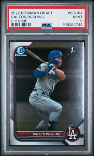 2022 Bowman Draft Dalton Rushing Chrome PSA 9 #BDC84