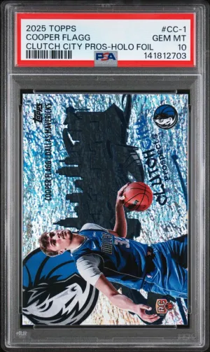 2025 Topps Clutch City Prospects Cooper Flagg RC Holo Foil PSA 10 #CC-1