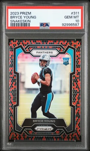 2023 Panini Prizm Bryce Young RC Snakeskin Prizm PSA 10 #311