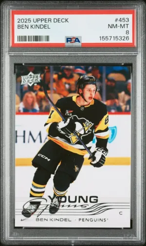 2025 Upper Deck Ben Kindel RC PSA 8 #453