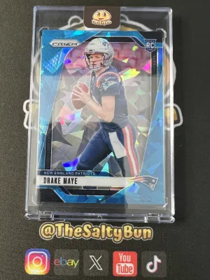2024 Panini Prizm Drake Maye Rookie Blue Ice /99 #329