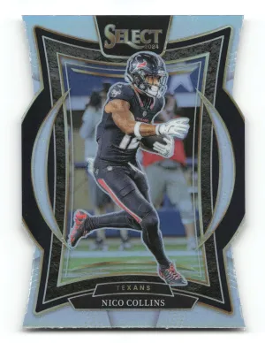 Nico Collins 2024 Panini Select Silver Prizm Die Cut Texans