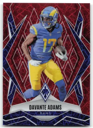 Davante Adams 2025 Panini Phoenix Red Lazer Prizm #/199 Rams