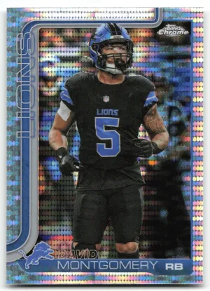 David Montgomery 2025 Topps Chrome Pulsar Refractor Lions