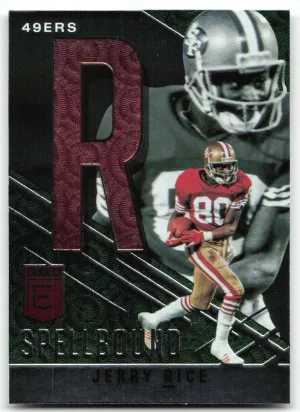 Jerry Rice 2021 Donruss Elite Spellbound Green 49ers