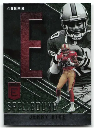 Jerry Rice 2021 Donruss Elite Spellbound Green 49ers