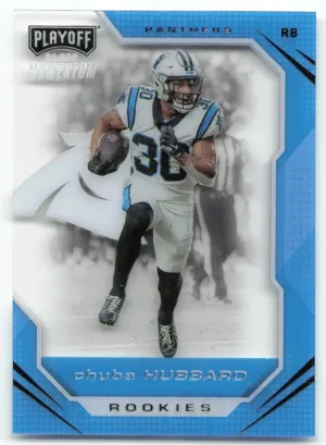 Chuba Hubbard 2021 Panini Chronicles Playoff Momentum Rookies Panthers