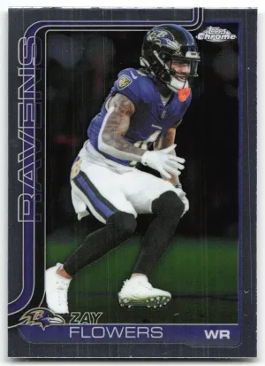 Zay Flowers 2025 Topps Chrome Ravens