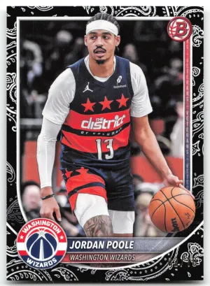 Jordan Poole 2025-26 Bowman Black Pattern Border #/10 Wizards