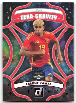 Lamine Yamal 2025-26 Donruss Road to FIFA World Cup Zero Gravity Red Spain