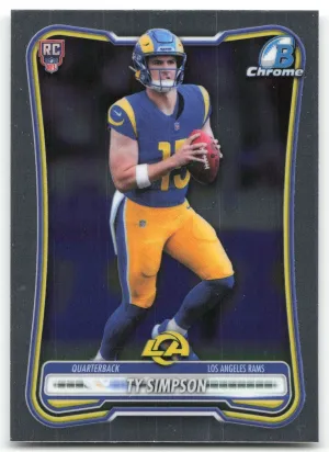Ty Simpson 2026 Bowman Chrome Rams