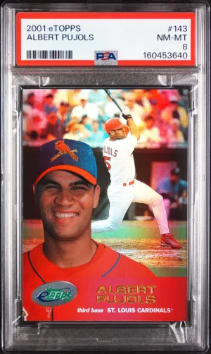 2001 eTopps Albert Pujols RC PSA 8 #143