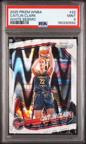 2025 Panini Prizm WNBA Caitlin Clark White Seismic PSA 9 #22