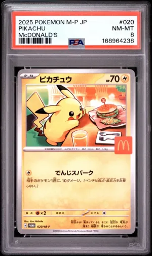 2025 Pokemon Japanese M-P Promo Pikachu McDonald's PSA 8 #020