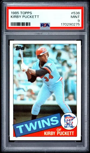 1985 Topps Kirby Puckett RC PSA 9 #536