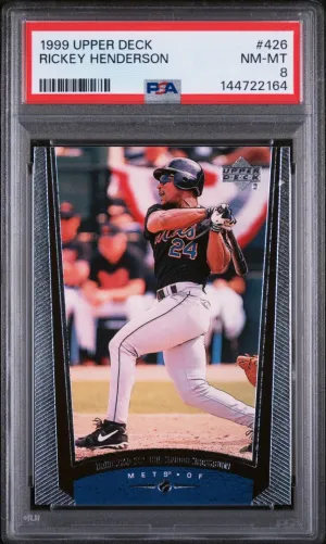 1999 Upper Deck Rickey Henderson PSA 8 #426