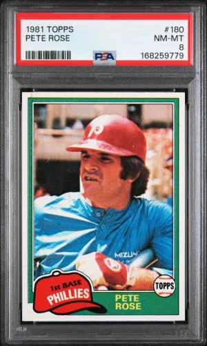1981 Topps Pete Rose PSA 8 #180