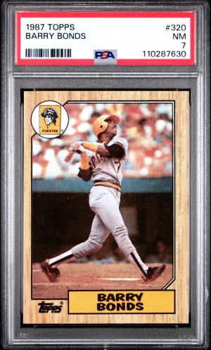1987 Topps Barry Bonds RC PSA 7 #320