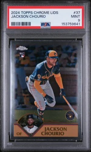 2024 Topps Chrome Lids Jackson Chourio RC PSA 9 #37