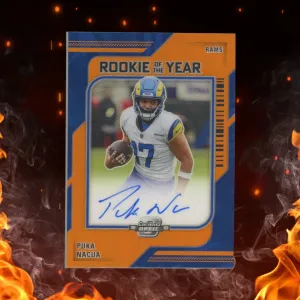 2023 Panini Contenders Optic Puka Nacua Rookie of the Year Orange /50 #ROY-PN
