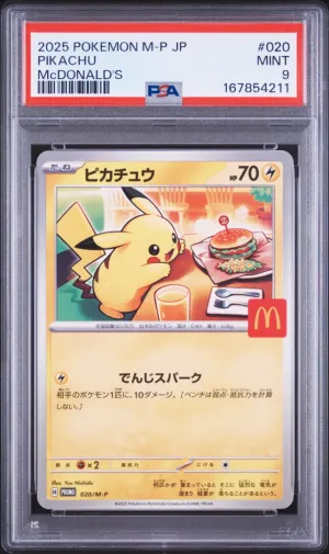 2025 Pokemon Japanese M-P Promo Pikachu McDonald's PSA 9 #020