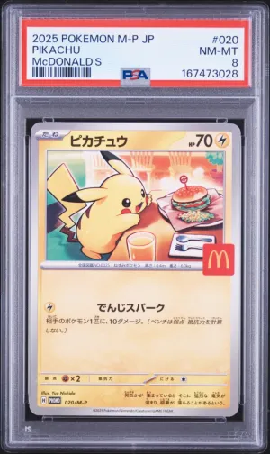 2025 Pokemon Japanese M-P Promo Pikachu McDonald's PSA 8 #020