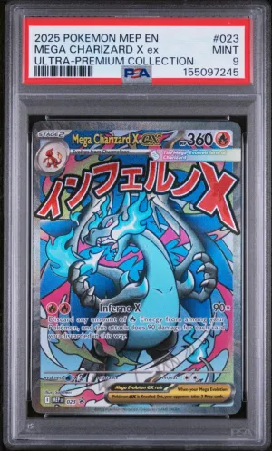 2025 Pokemon English ME Black Star Promo Mega Charizard X ex UPC PSA 9 #023